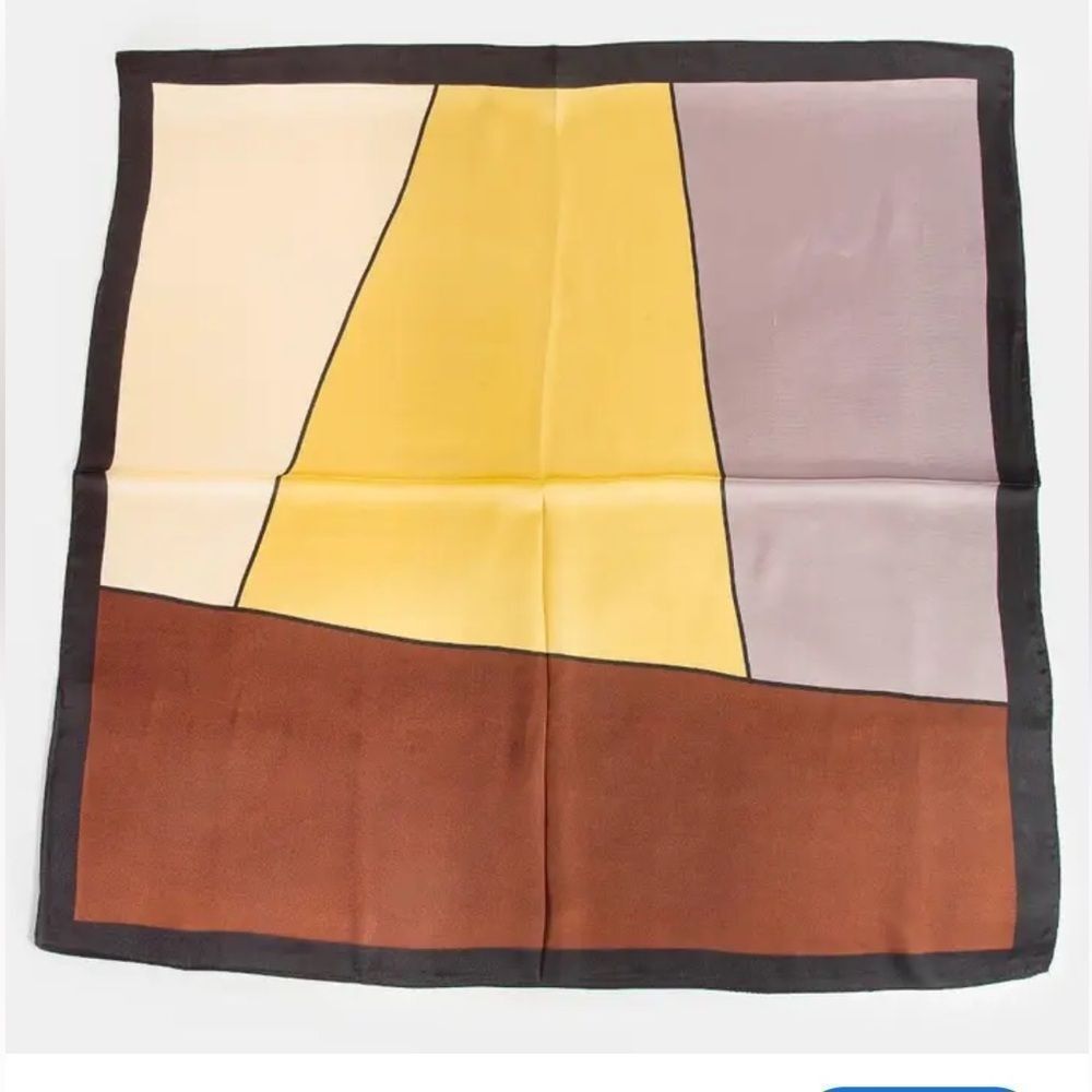 Color Block Scarf silky polyester feels like silk